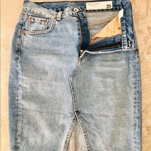 Rag and bone skirt denim jean skirt
